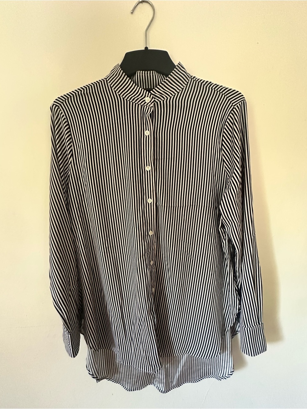 Philosophy Black & White Vertical Stripe Women’s Button-Up Shirt- XL - Picture 5 of 12